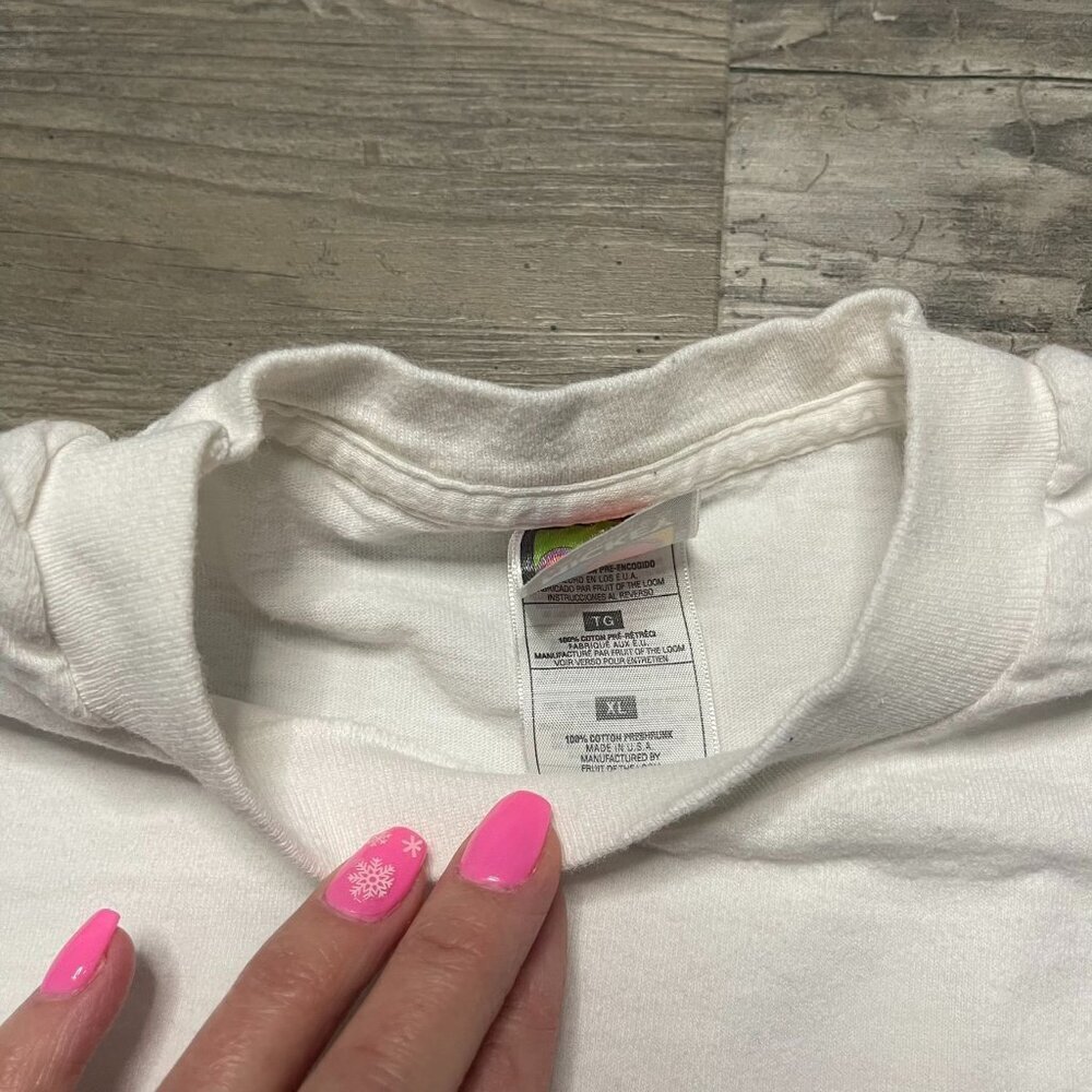 Vintage Mickey Unlimited Jerry Leigh Single Stitch T-Shirt XL Red White - Picture 4 of 6